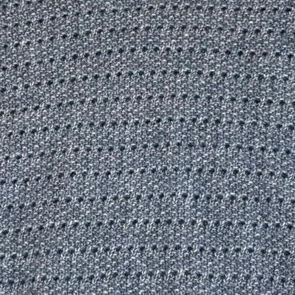 Blue Marled Textured Knit Crop Sweater Women’s M | Long Sleeve Crew Neck - Picture 3 of 9
